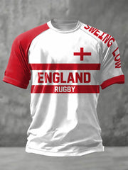 Herren-T-Shirt mit Aufdruck für Rugby-Fans aus England