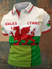 Herren-Freizeittops mit Aufdruck für Rugby-Fans aus Wales