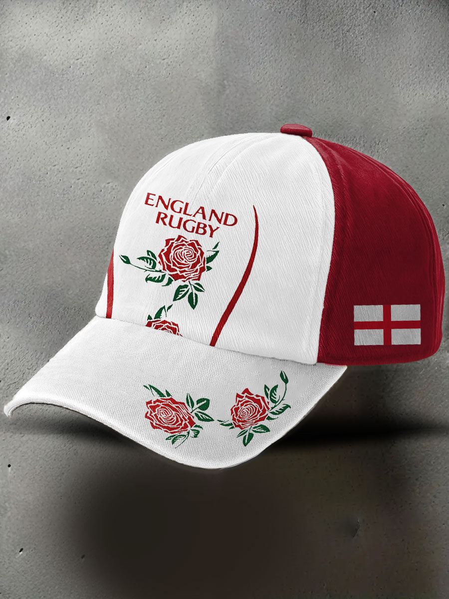 Unisex England Rugby Roses Lover Printed Hat