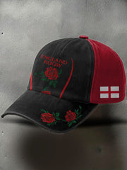 Unisex England Rugby Roses Lover Printed Hat