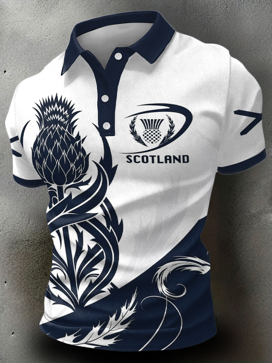 Men's Scotland Rugby Lover Printed Casual Tops