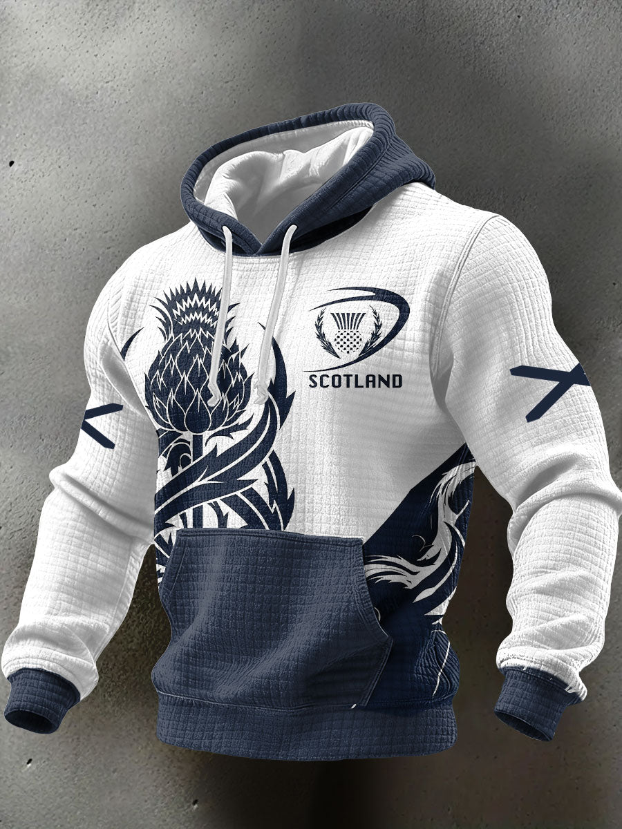 Men's Scotland Rugby Lover Printed Hoodie