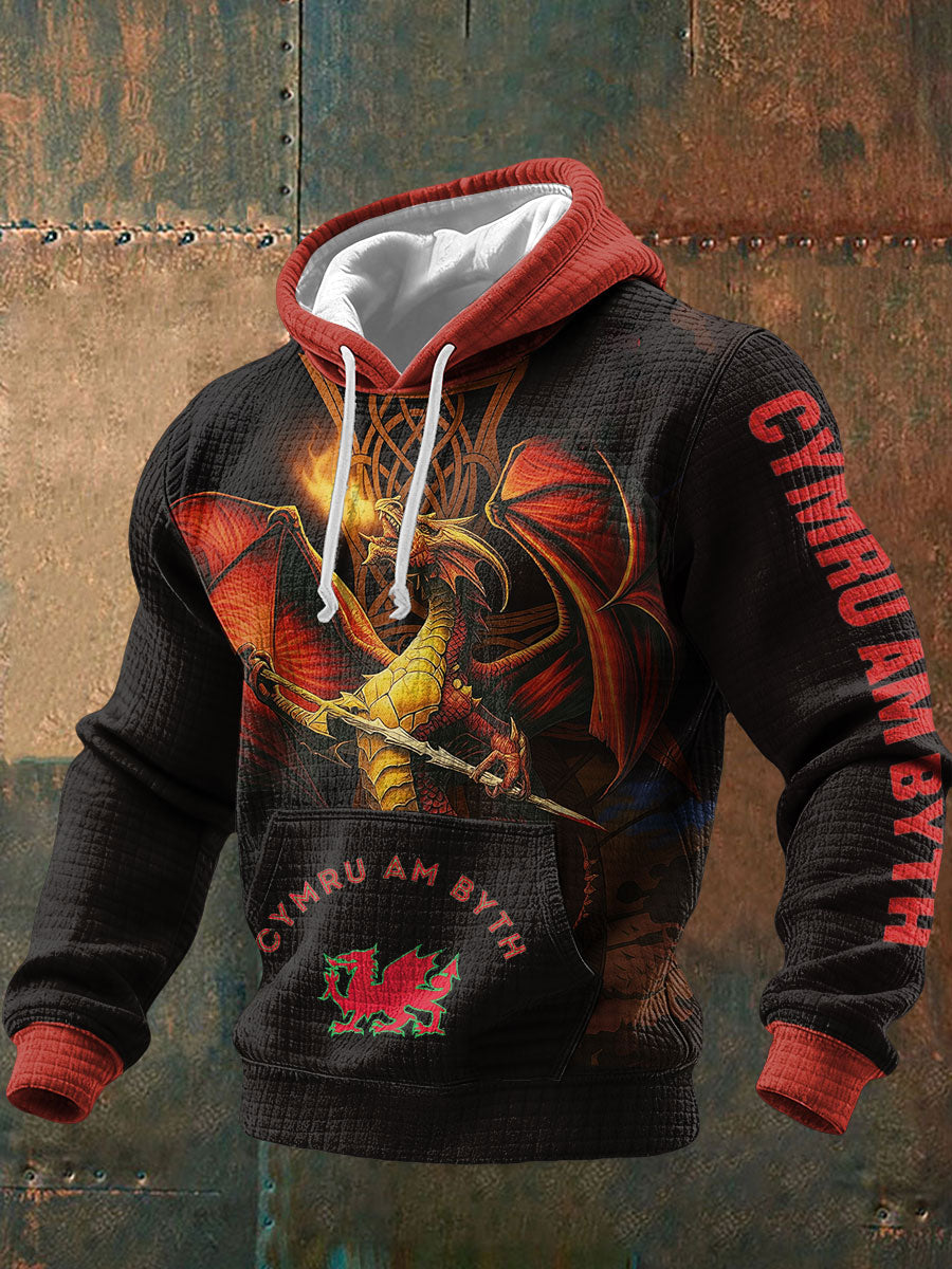 Men's Welsh Rugby Lover Printed Hoodie
