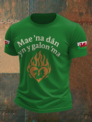 Men's Welsh Rugby Lover Printed T-shirt