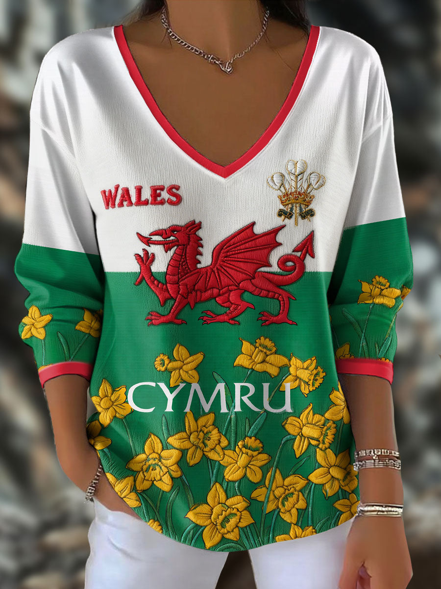 Women's Welsh Rugby Lover Printed Tops