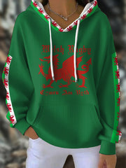 Women's Welsh Rugby Lover Printed Hoodie