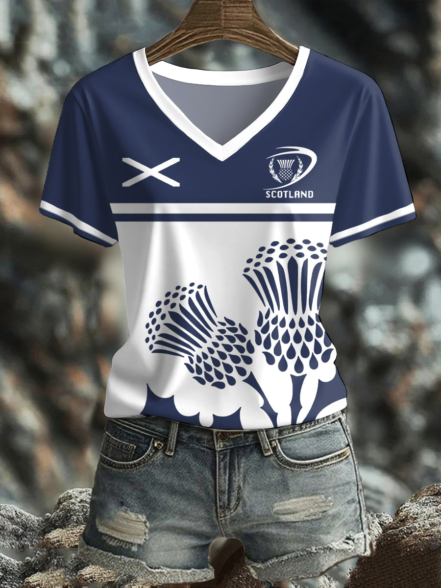 Women's Scotland Rugby Lover Printed T-shirt