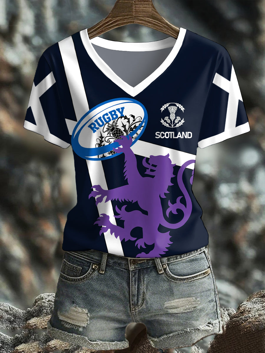 Women's Scotland Rugby Lover Printed T-shirt