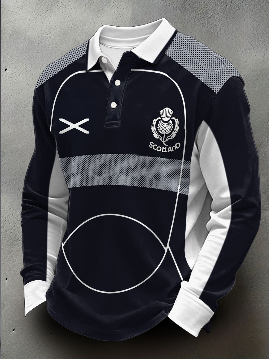 Men's Scotland Rugby Lover Printed Casual Tops