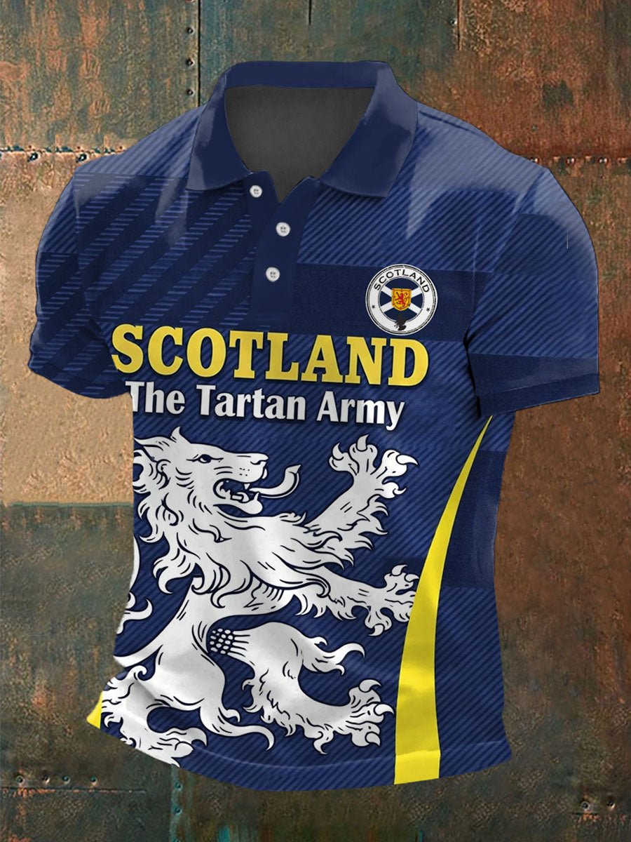 Men's UK Football Lover Scotland Printed polo shirt