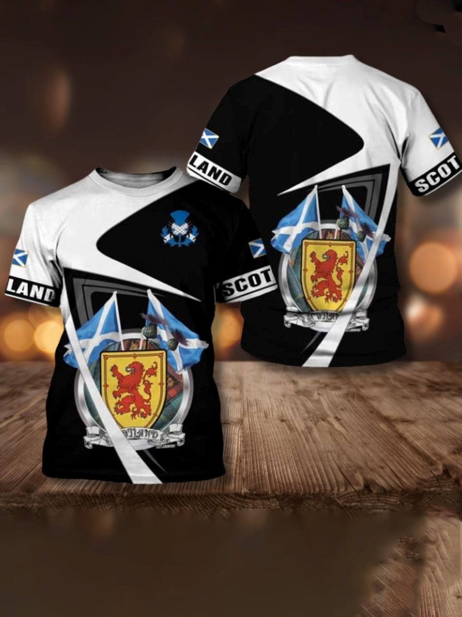 Men's UK Football Lover Scotland Printed short sleeves t-shirt
