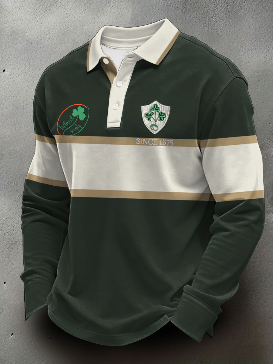 Men's Ireland Rugby Lover Printed Casual Tops