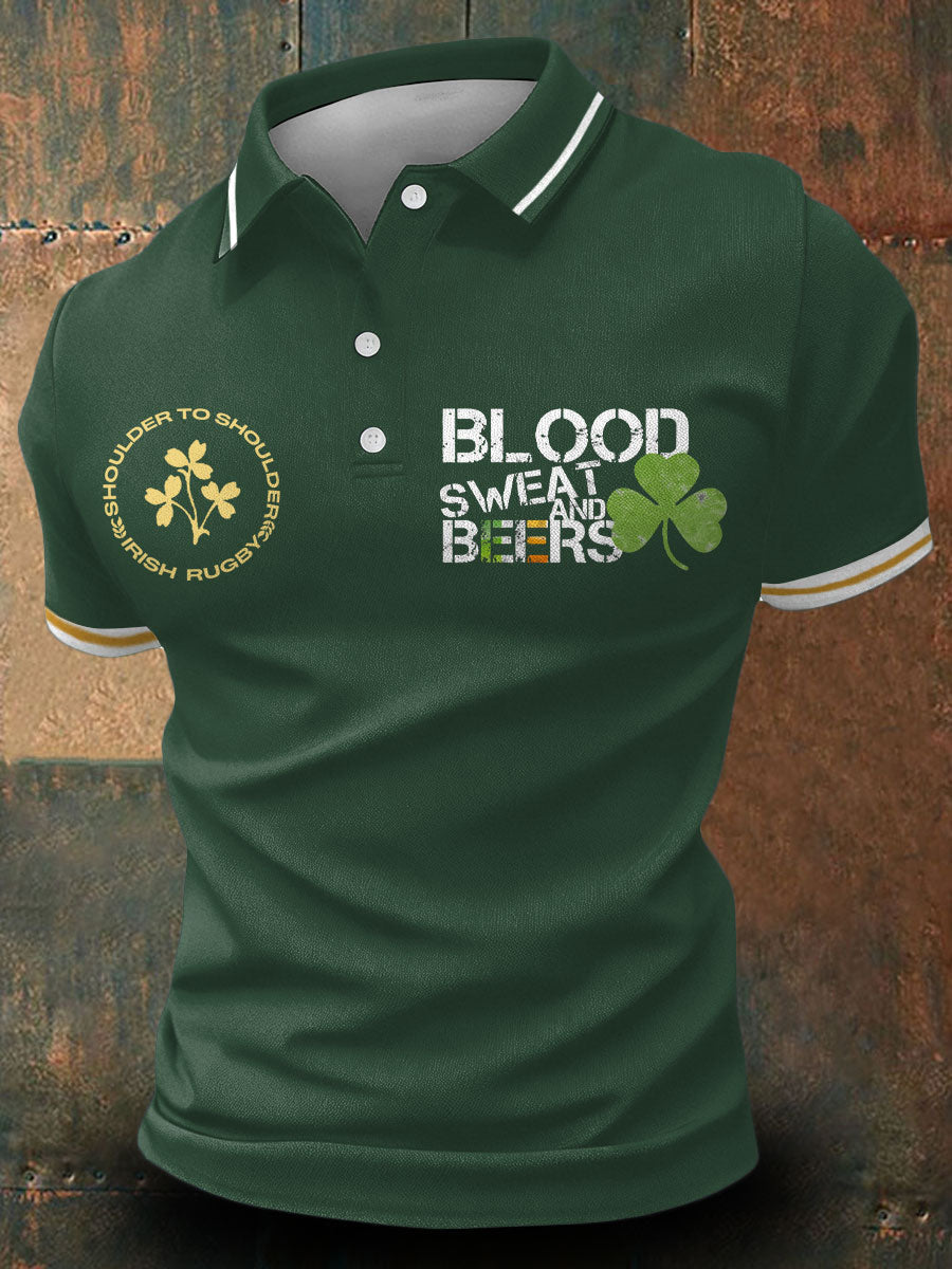 Men's Ireland Rugby Lover Printed Casual Tops