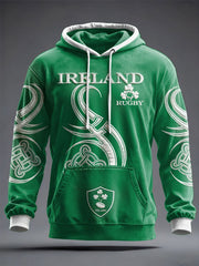 Men's Ireland Rugby Lover Printed Hoodie