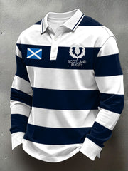 Herren-Freizeittops mit Aufdruck für Rugby-Fans aus Schottland