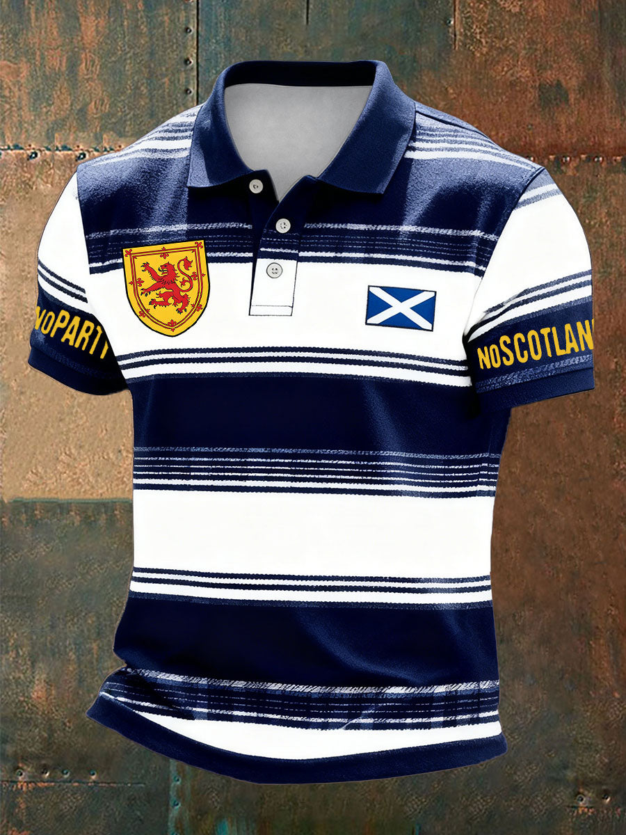 Lässige Herren-Tops mit schottischem Fußballmotiv und Tartan-Armee-Print